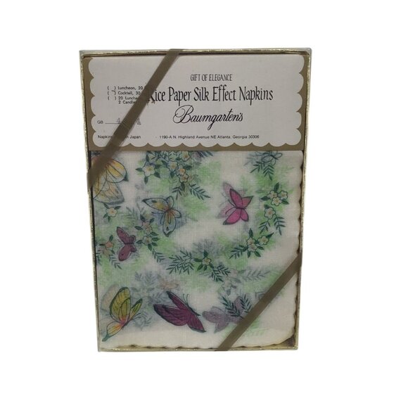 Baumgarten's Other - Baumgartens Rice Paper Silk Effect Napkins Set